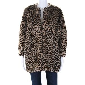 Barney’s New York Faux Fur leopard jacket coat